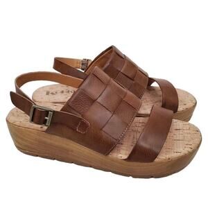 Korks NWOB Fraya Buckle Closure Platform Wedge Sandals Size 10M Buckle Closure